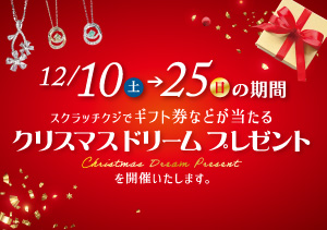 終了【5店合同】クリスマスドリームプレゼント（12/10～25）